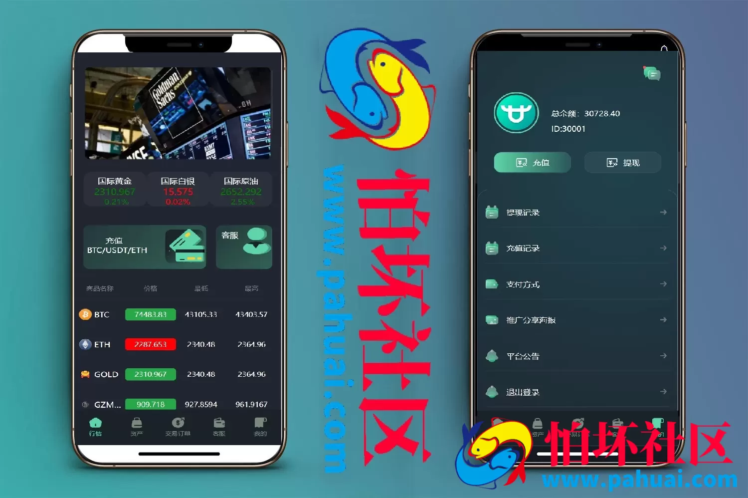 高盛国际多语言微盘微交易所源码 前端html+后端PHP程序