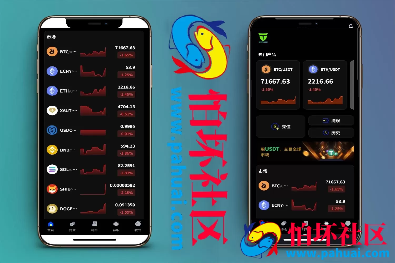 TITANFX多语言微盘微交易所源码 虚拟货币秒合约交易盘程序 前端vue纯源码+后端PHP