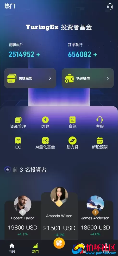 TURINGEX多语言股票交易所源码 永续合约+交割合约+现货交易+C2C+dapp登录+跟单交易+ai矿池理财+行情控制程序 全开源