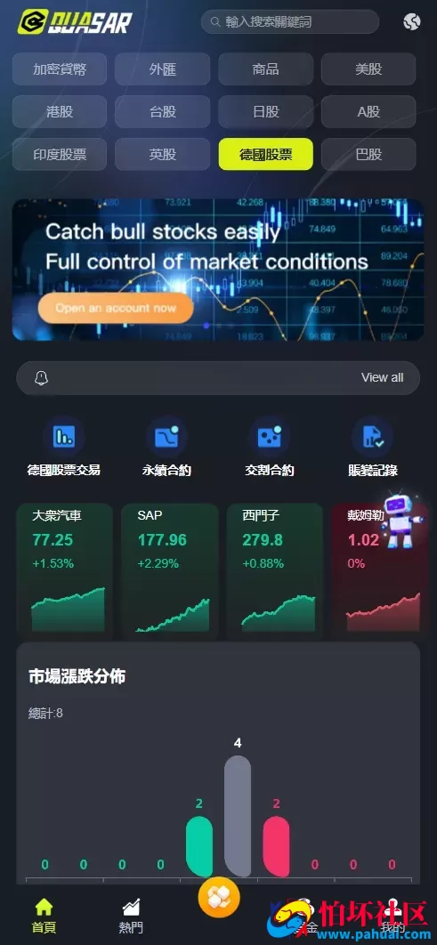 TURINGEX多语言股票交易所源码 永续合约+交割合约+现货交易+C2C+dapp登录+跟单交易+ai矿池理财+行情控制程序 全开源