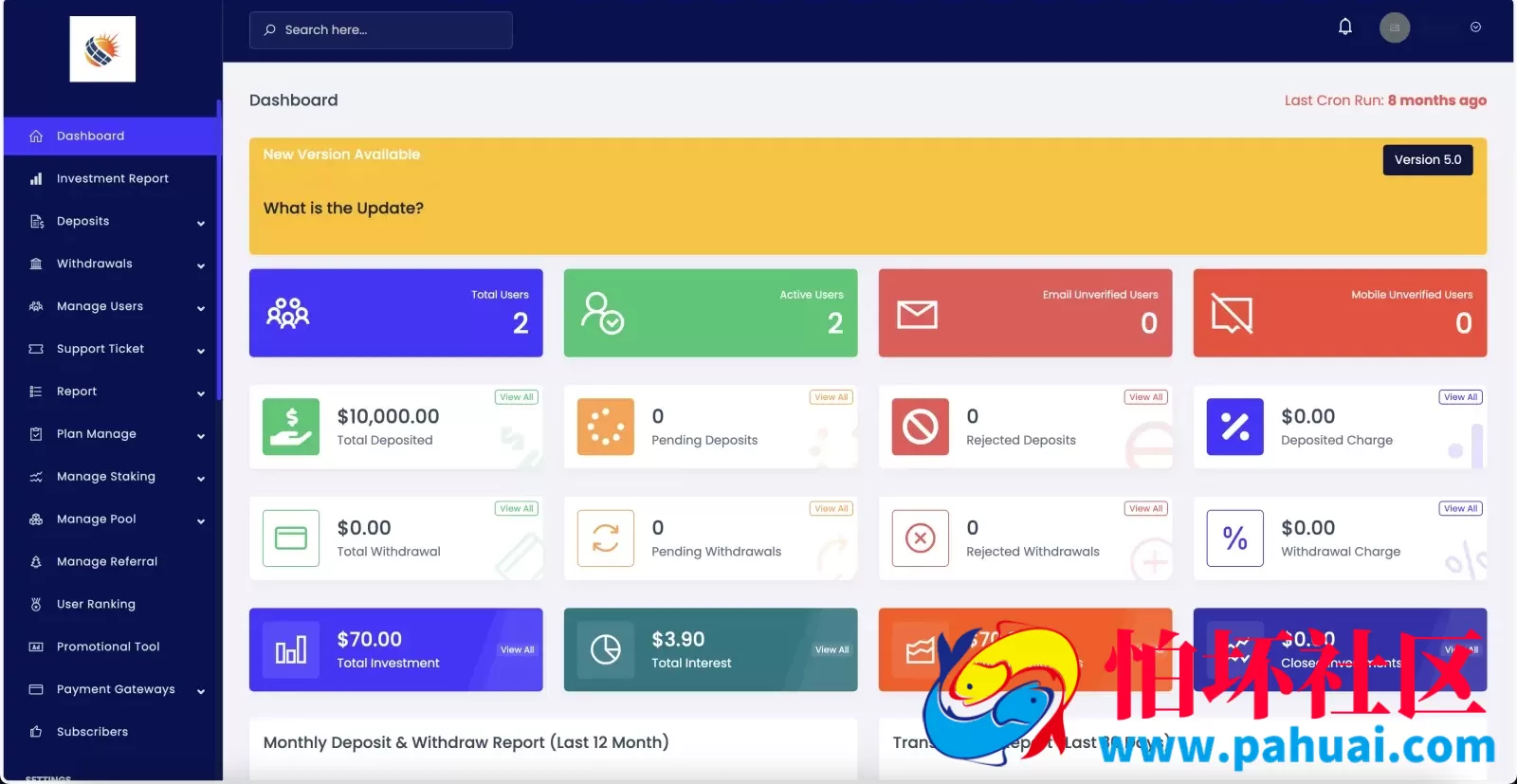 Nikora共享充电桩投资理财源码 海外投资理财程序源码 前端html+后端PHP