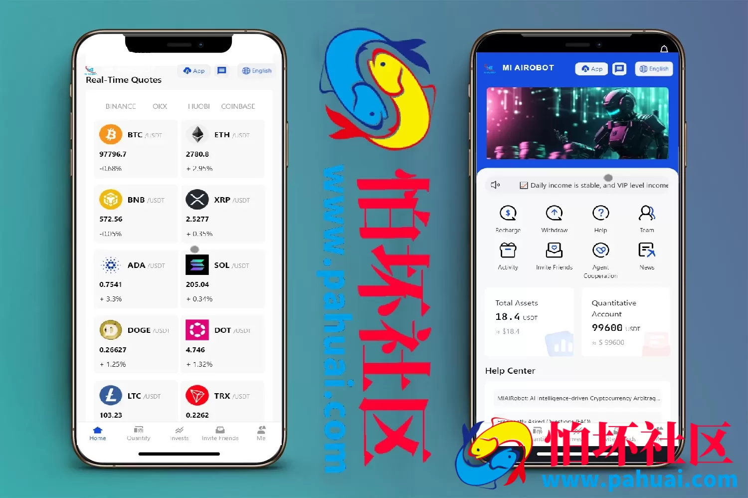 MI AIROBOT海外区块链投资理财程序源码 前端html+后端PHP
