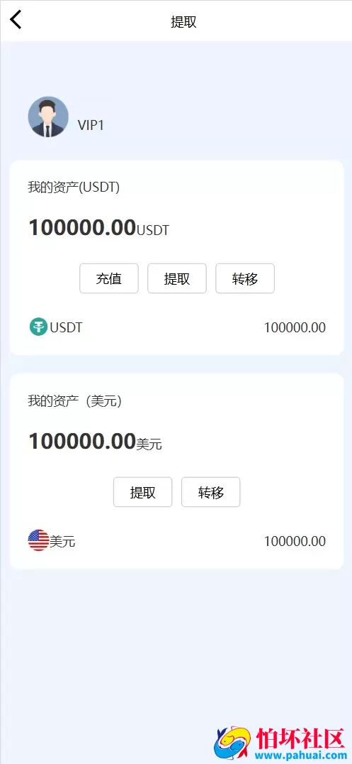 PHTether USDT多语言海外虚拟货币投资理财程序源码 前端html+后端PHP