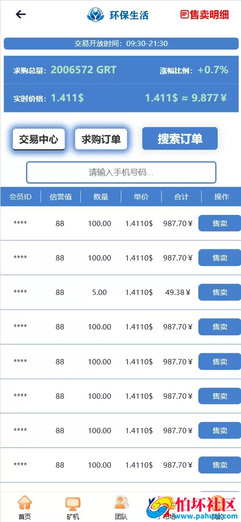 PAHUAI GRT云矿机算力挖矿投资理财源码 区块链虚拟币投资理财程序源码 前端html+后端php