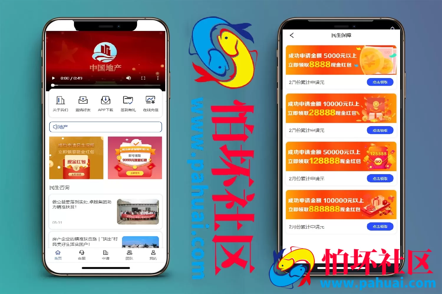房地产投资理财源码 三级代理分销+每日签到程序 前端html+后端PHP