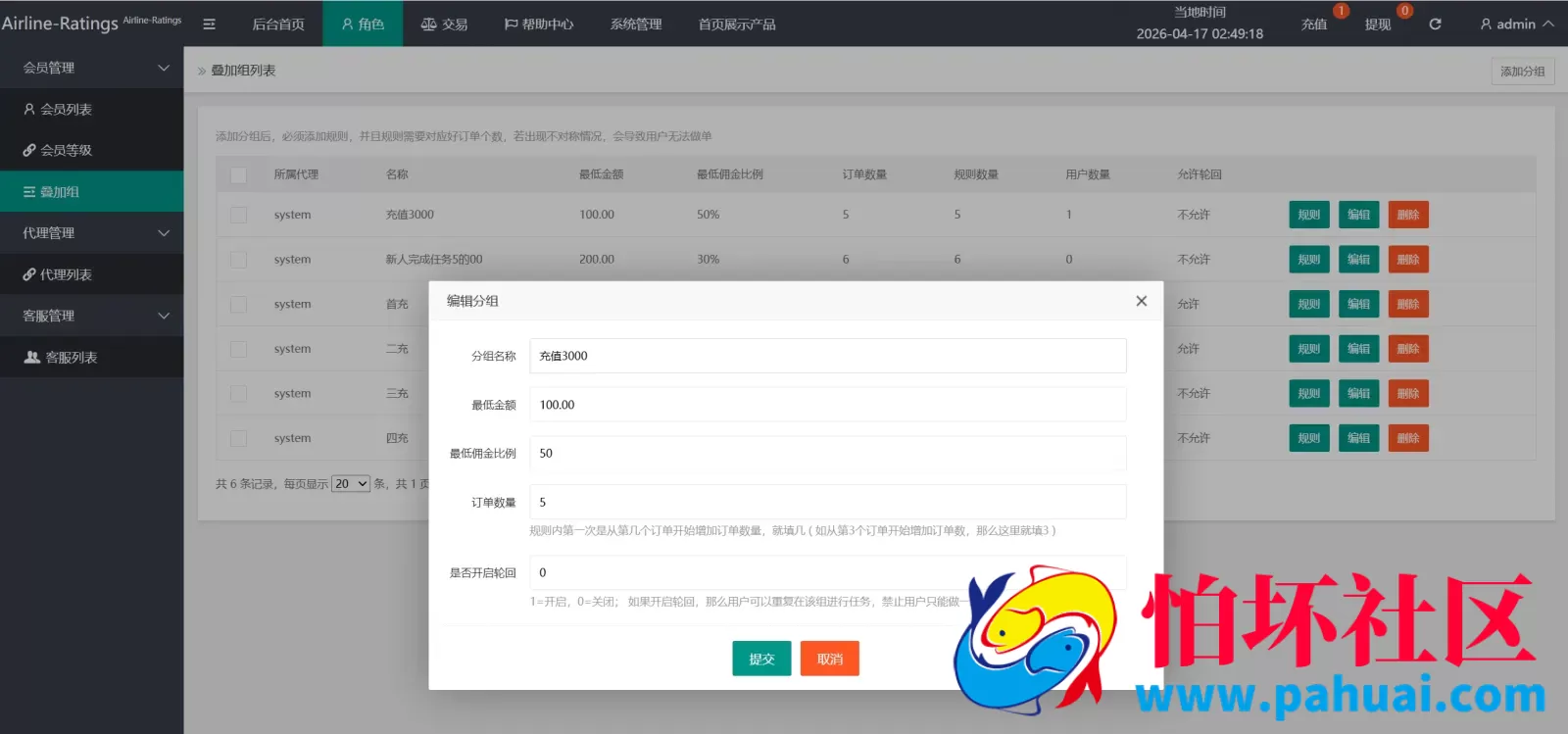Airline-Ratings多语言航空旅游刷单抢单投资理财源码 打针卡单+叠加组规则+代理独立推广域名+三级分销程序 前端html+后端PHP