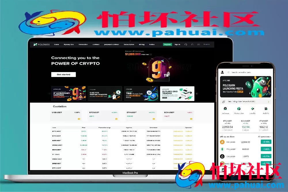 仿Poloniex交易所源码 永续合约+矿机+新币认购 多语言交易所程序 html前端全开源 完美运营版