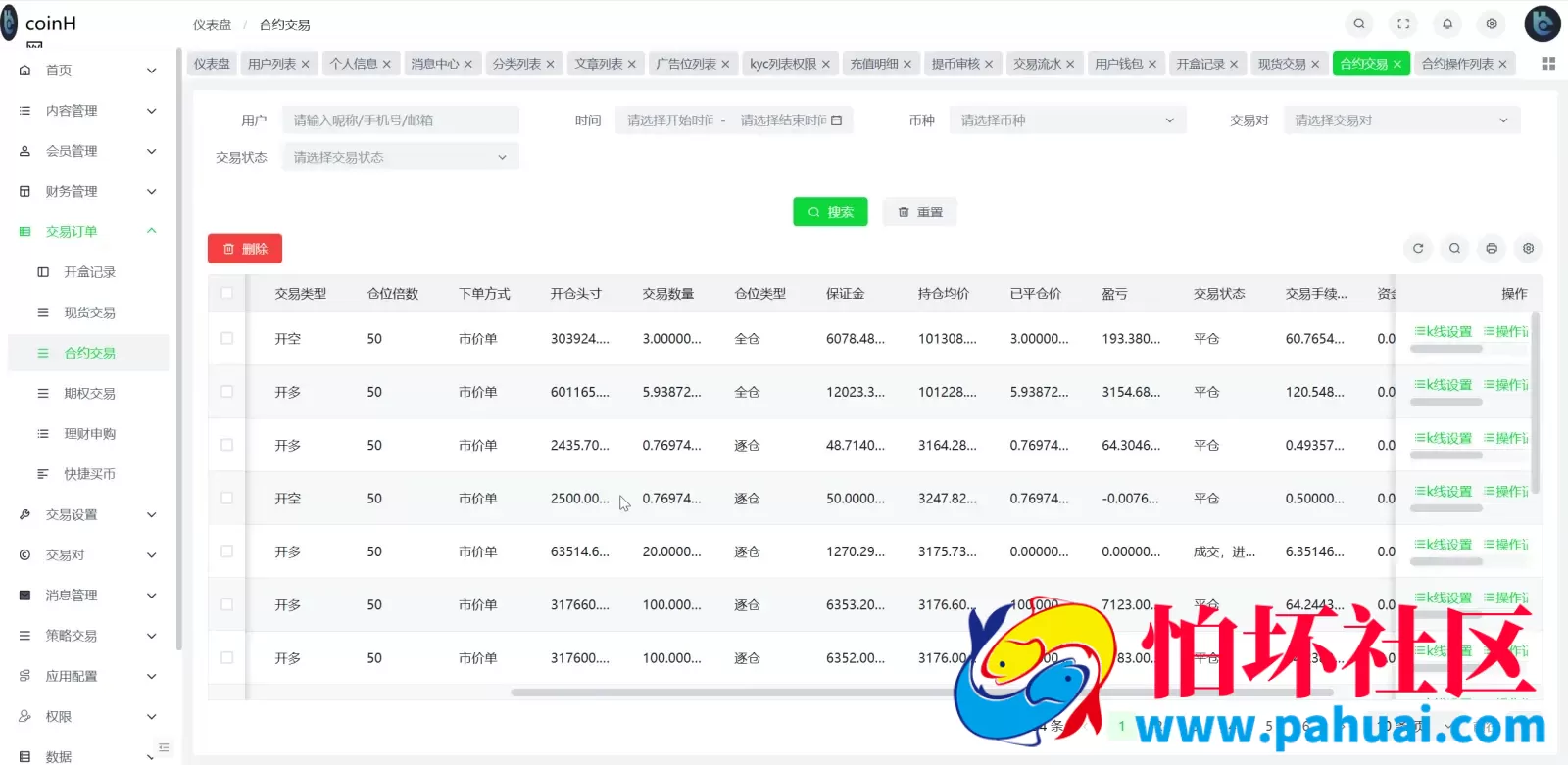 coinH多语言web3交易所源码 k线控制+逐仓全仓+合约+现货交易+闪期权交易+质押生息+盲盒+理财程序 前端uniapp纯源码+后端PHP