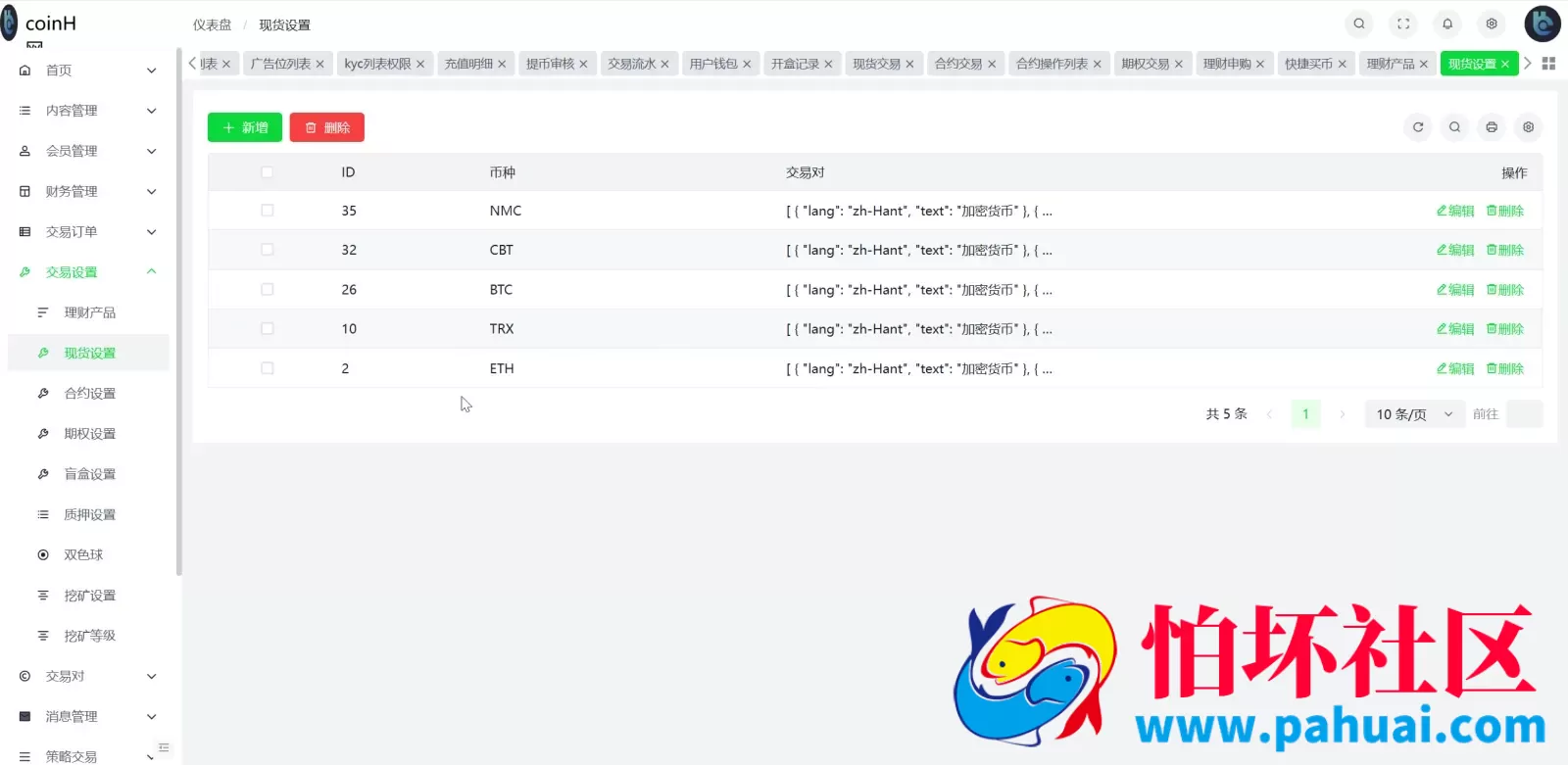 coinH多语言web3交易所源码 k线控制+逐仓全仓+合约+现货交易+闪期权交易+质押生息+盲盒+理财程序 前端uniapp纯源码+后端PHP
