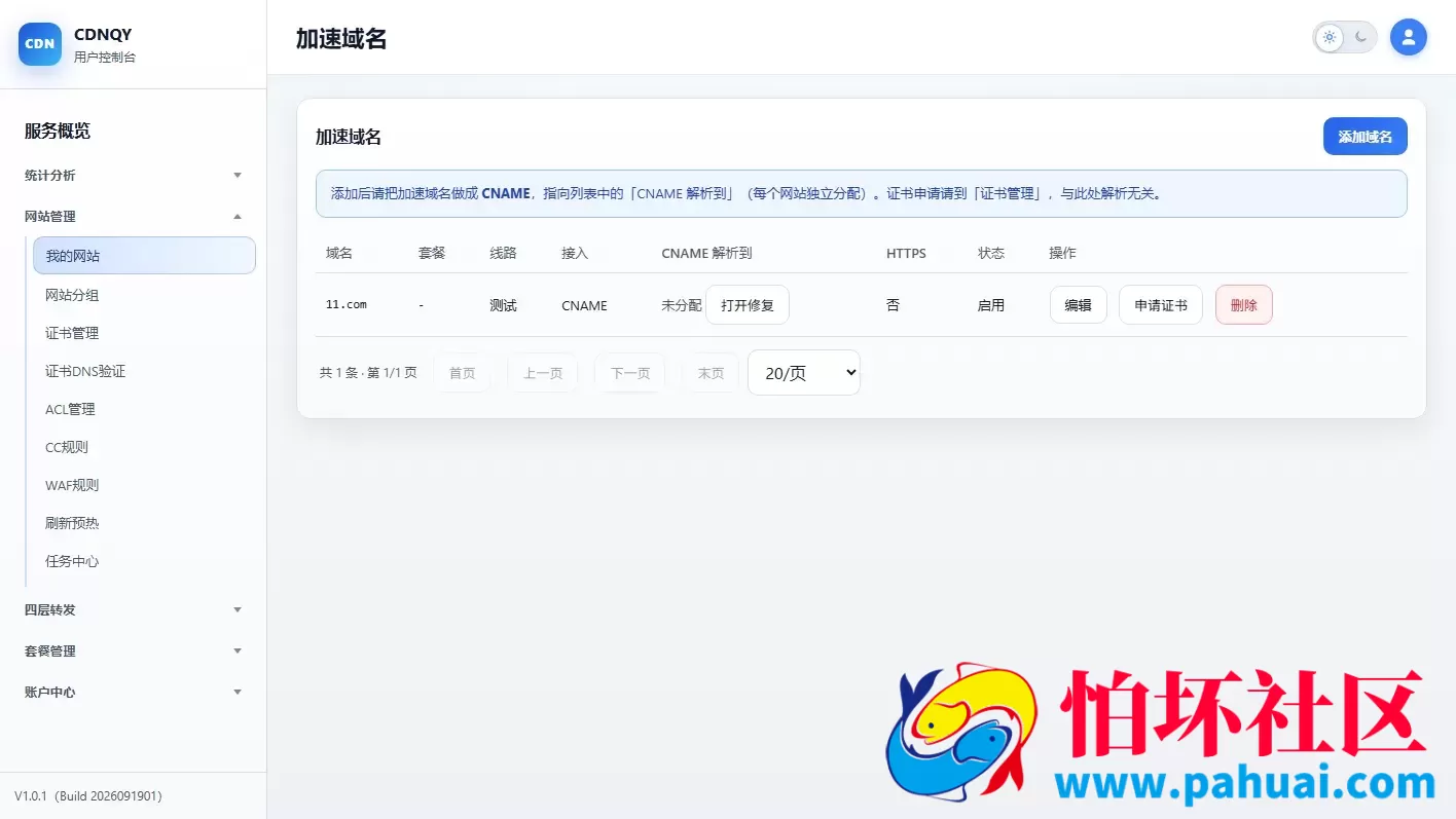全新CDNQY系统源码 PHP版CDN系统程序源码