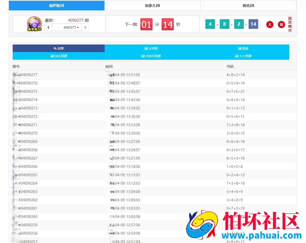 PC28开奖网源码 幸运28走势网 加拿大28计划开奖预测网站程序 带后端api