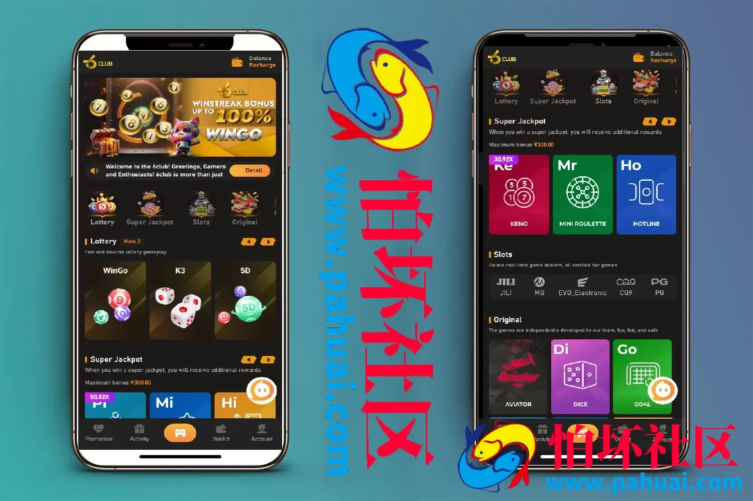 PH Club全开源修复版海外游戏源码 WinGo+K3+5D+Slots电子游戏程序 前端html+后端Node.js