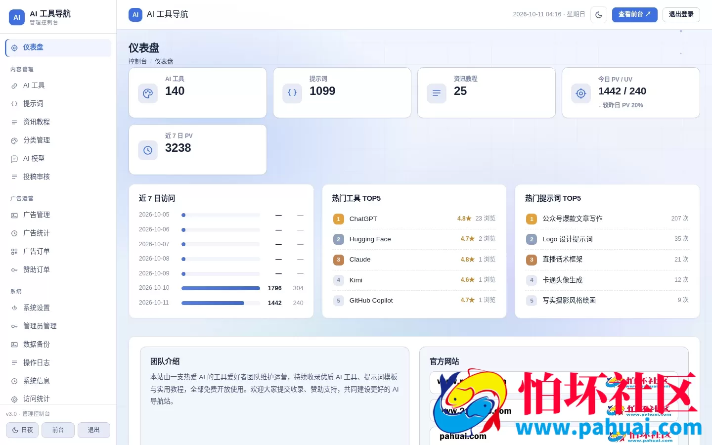 AI综合站 全功能源码 v3.0（三端自适应程序+安装向导）